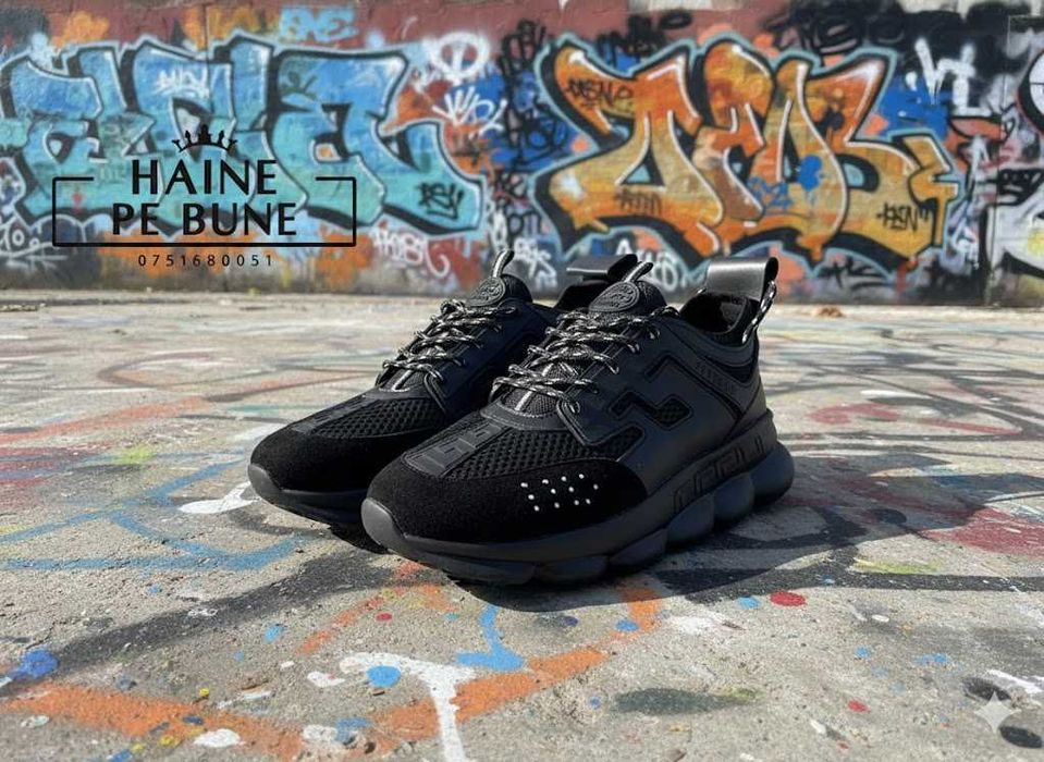 Adidasi Versace Chain Reaction Negru - Adidasi Unisex