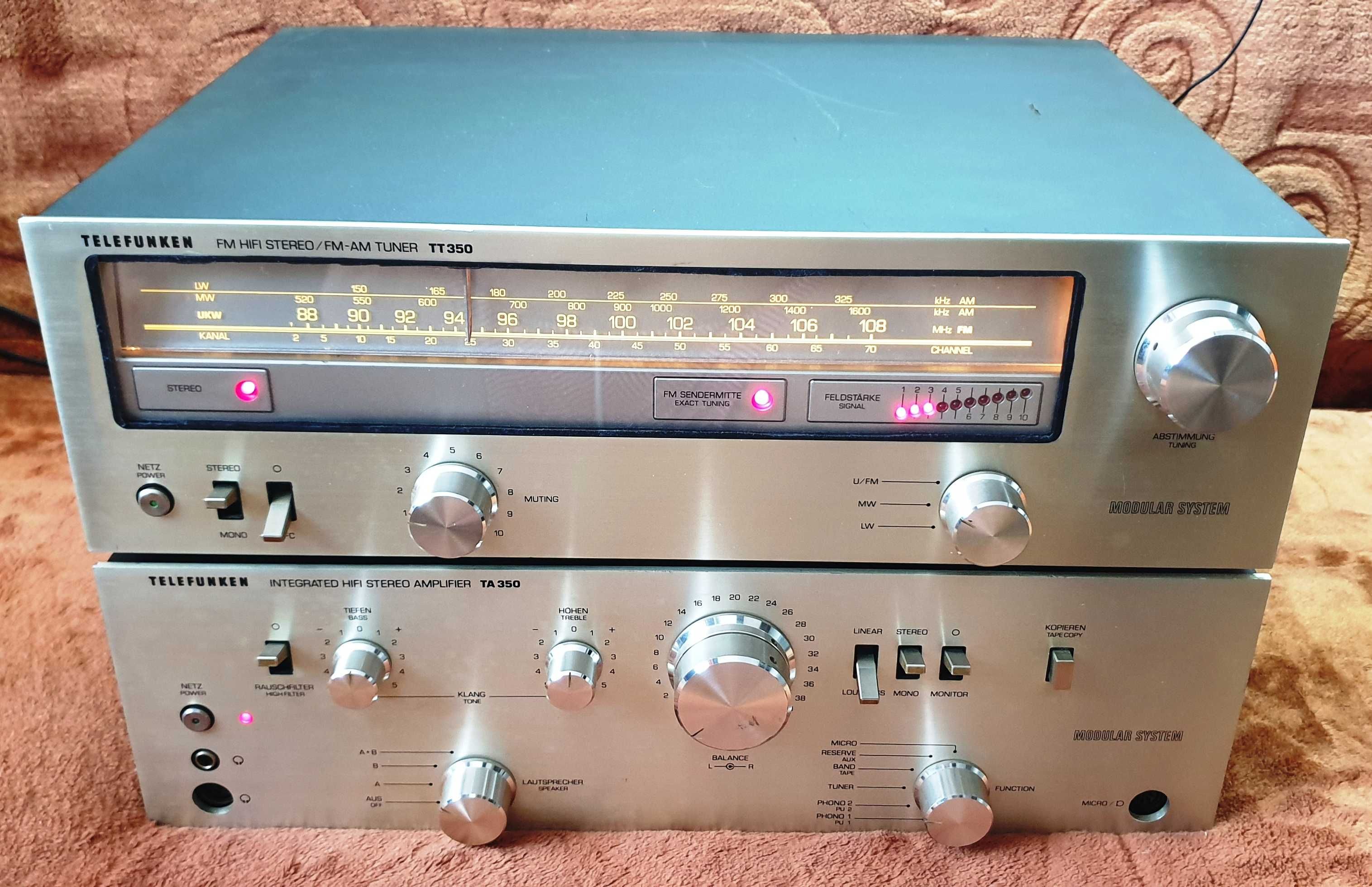 Telefunken TA-350 statie si TT-350 tuner Modular System