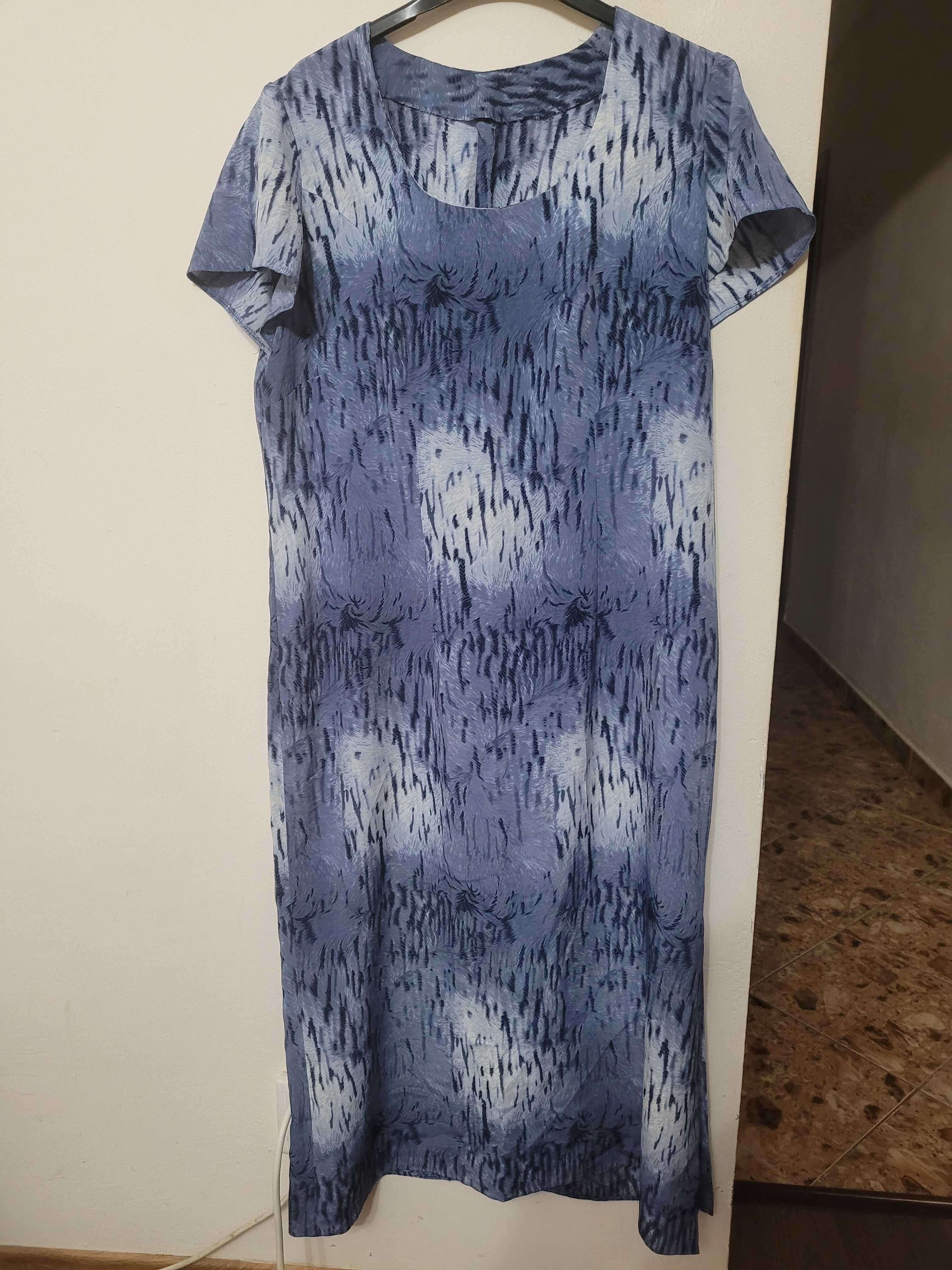 Rochie de zi din matase, animal print, marime XL,  impecabila