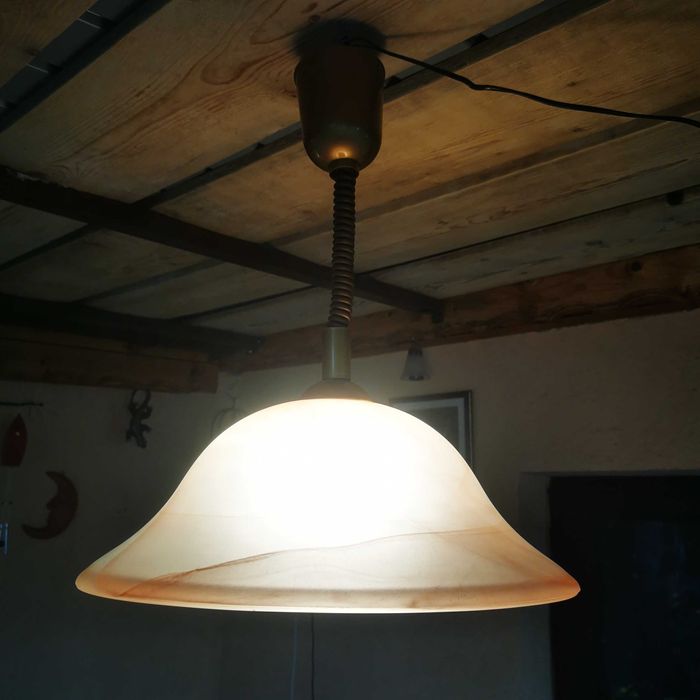 lampa pendul abajururi lustra abajur floare glob sticla veioza veche