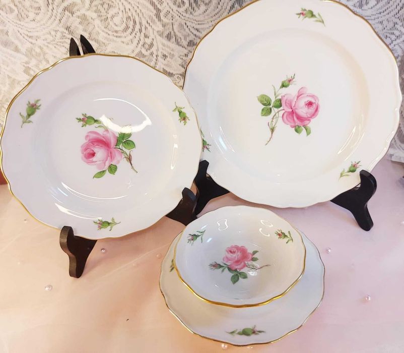Красив четворен сет Meissen Porcelain