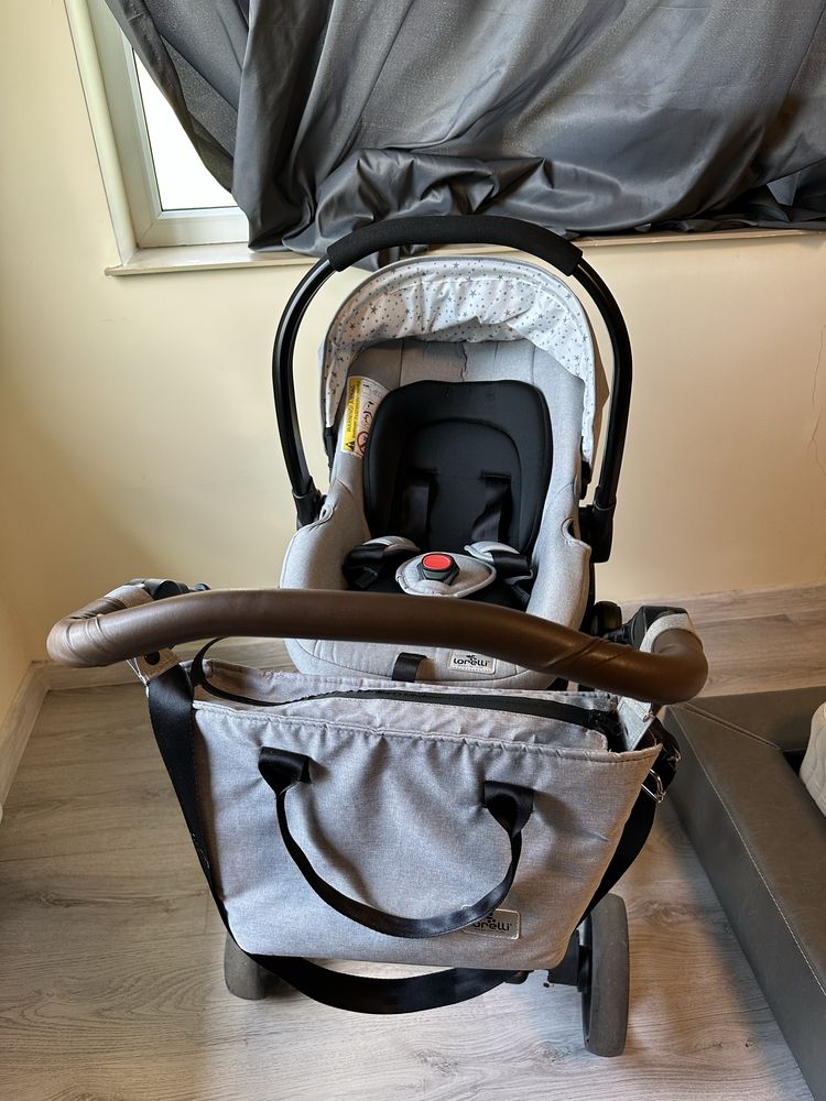 Бебешка количка Lorelli Crysta 3in1 OPALine Grey