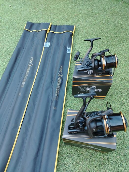 Set 2 Lansete PROFL X POWER FEEDER 3.90m 180g NEW 2024 + Set 2 Mulinet
