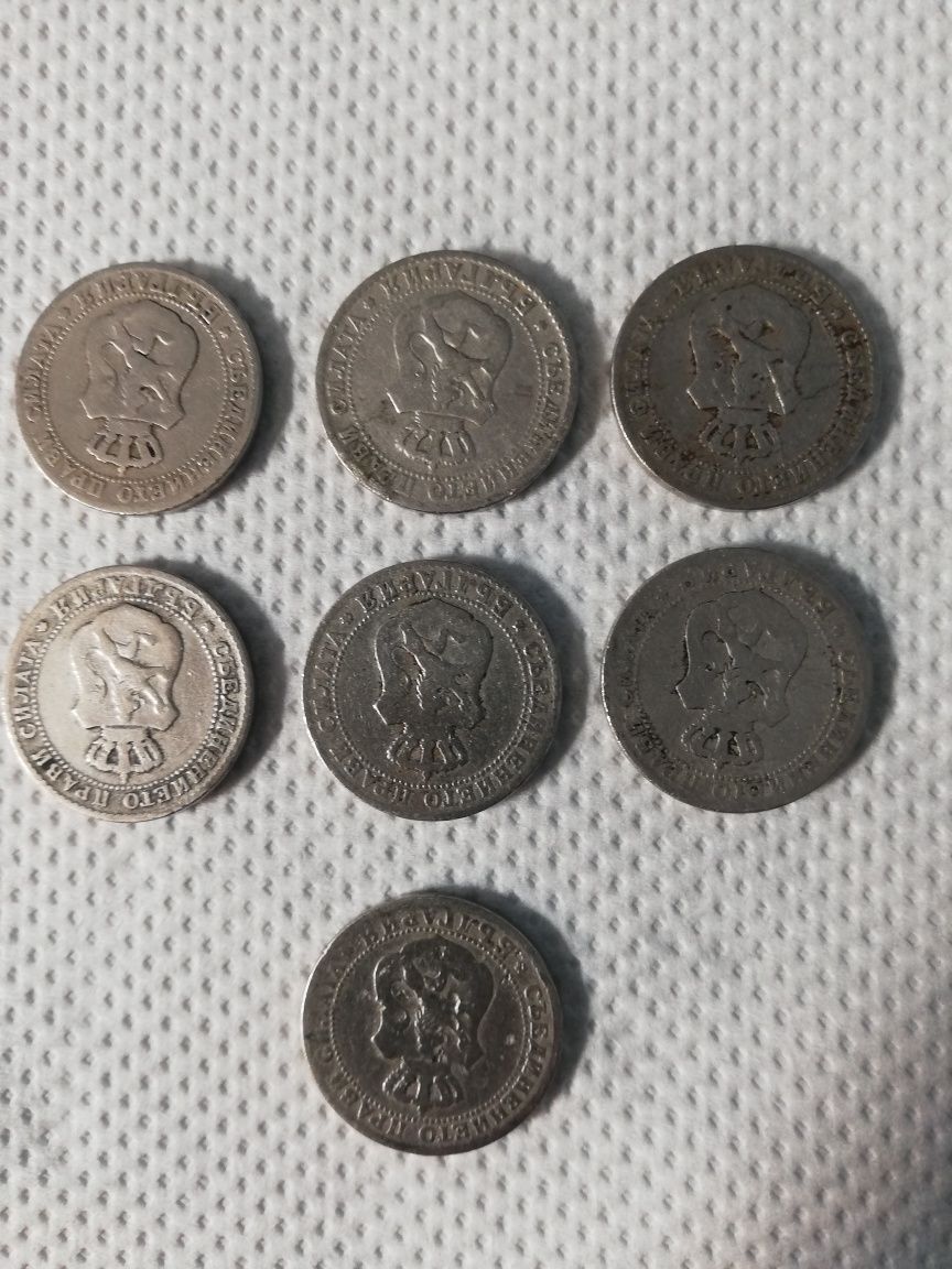 Монети-7 бр. 10ст.1888г.