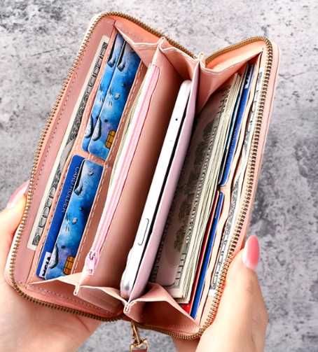 Дамско портмоне. Портмоне.  Светло синьо дамско портмоне.