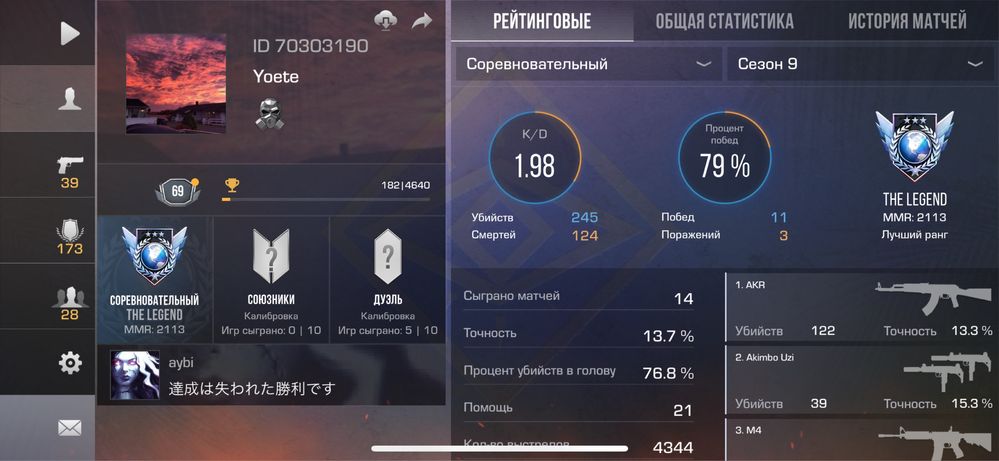 Продам аккаунт standoff 2