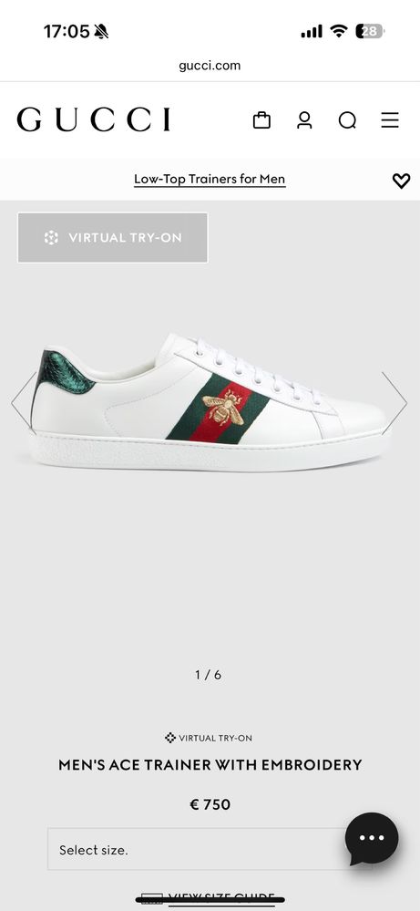 Gucci Ace Sneakers 43 Оригинални