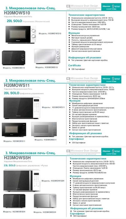 Микроволновая печь Hisense Компактного типа (20 л) Доставка бесплатно