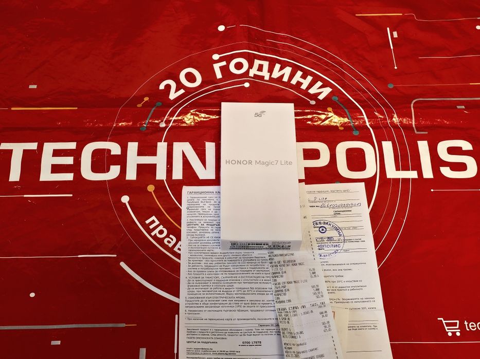 ЧИСТО НОВ 256GB Honor Magic 7 5G Гаранция Технополис 2027 Titan Purple