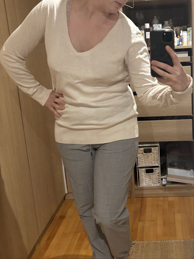 Bluza din matase tricotata si bumbac
