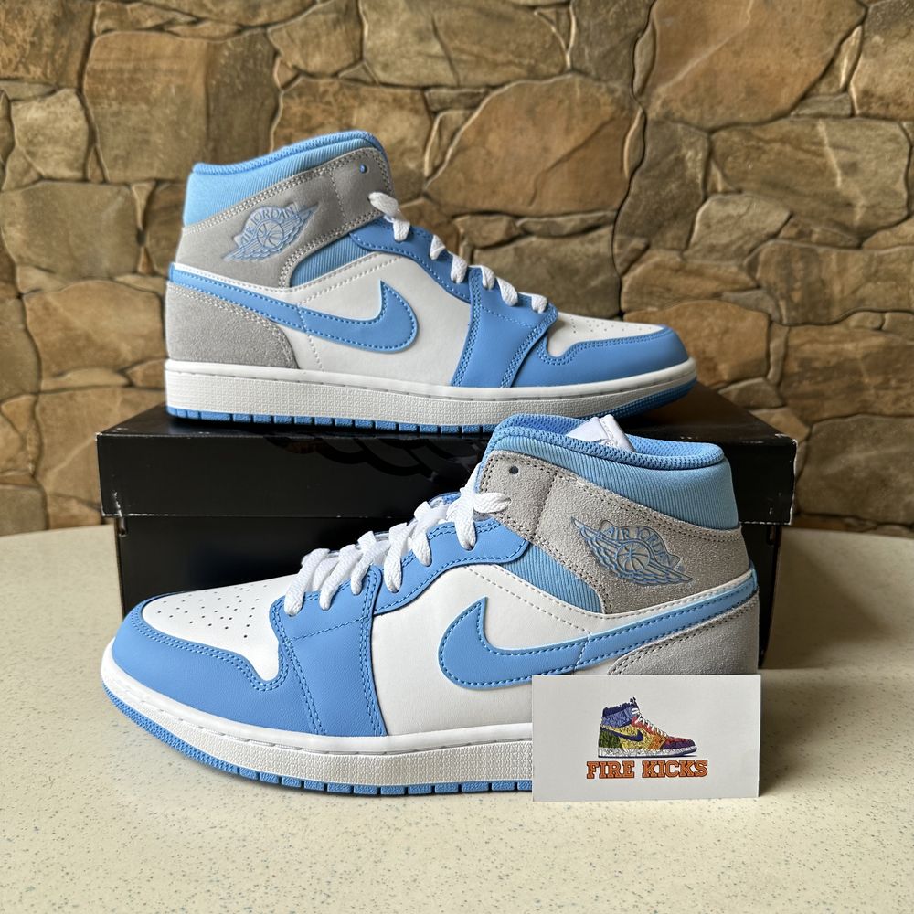 Air Jordan 1 Mid University Blue Grey 43 & 46