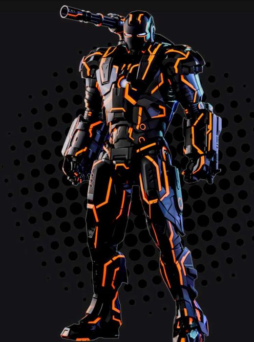 IronMan 2 Neon War Machine - TRON edition, 1/6th Die-Cast Hot Toys !