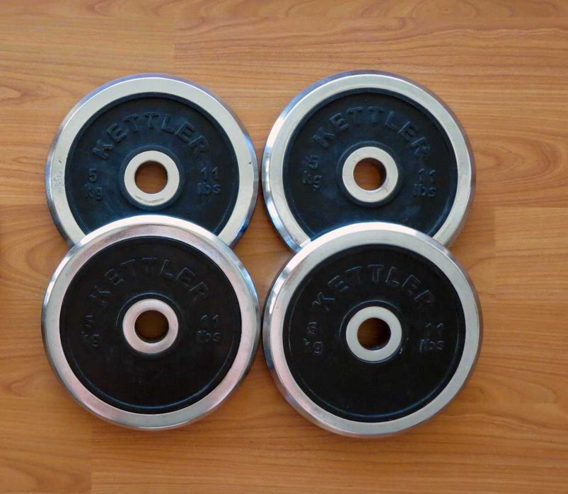 Set de 4 discuri de 5 Kg, 30/31 mm