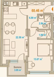 Двустаен апартамент в ж.к. Зона Б-19! Комфорт и градска елегантност!