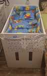 Pătuț bebe cu saltea cocos nouă 120/60/10cm