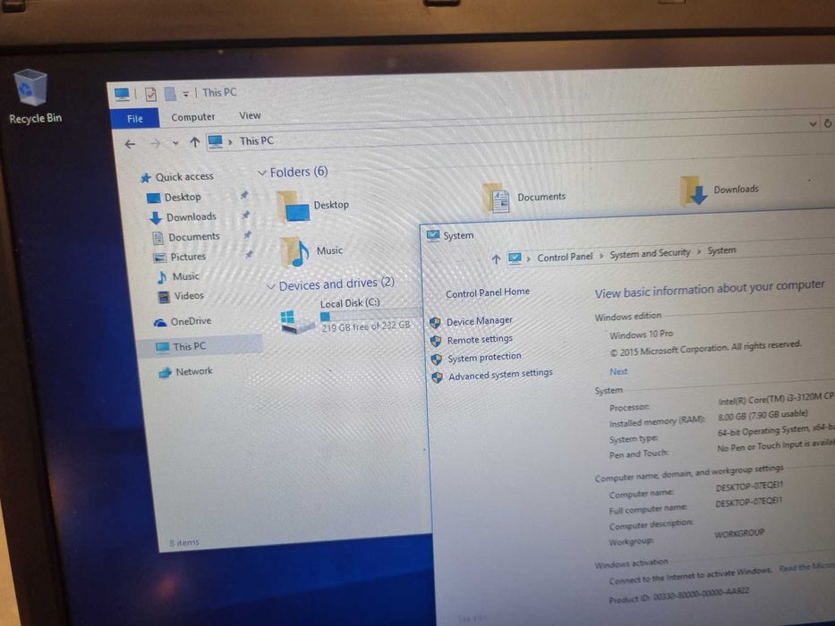 Laptop Terra 1547Q Intel I3 gen3 8gb ram dezmembrez