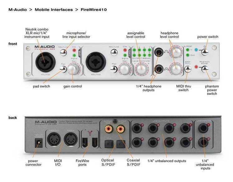 M-Audio FireWire 410 — professional audio karta
