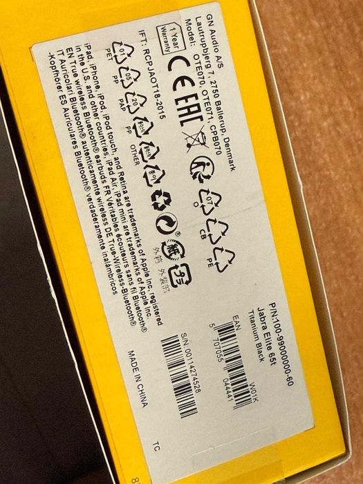 Casti bluetooth Jabra Elite 65t Titanium Black