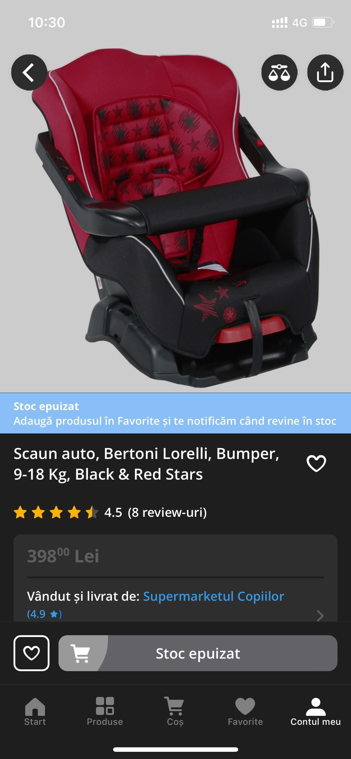 Scaun auto copii 9-18 kg