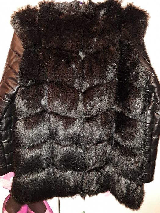 Geaca/jacheta piele ecologica cu blanita noua