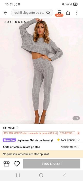 Set tricotat dama iarna foarte călduros S