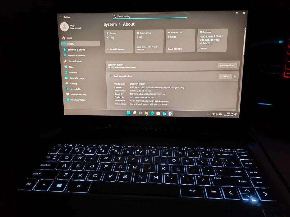 Laptop 2in1 (e si tableta) HP ENVY x360 - windows 11 + baterie noua