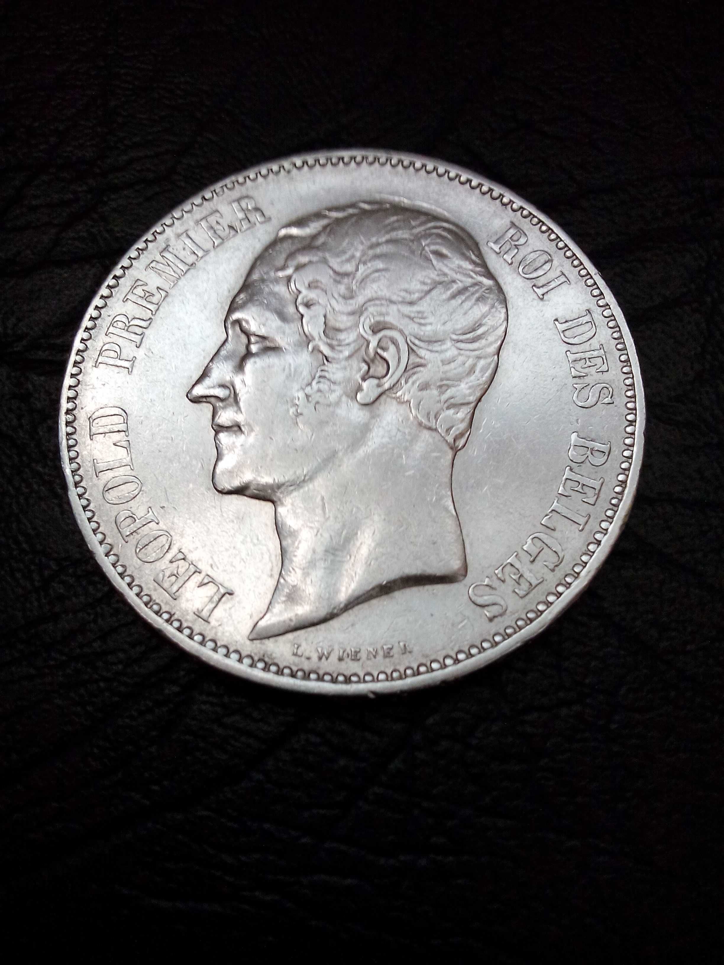 5 франка 1865 година Белгия сребро