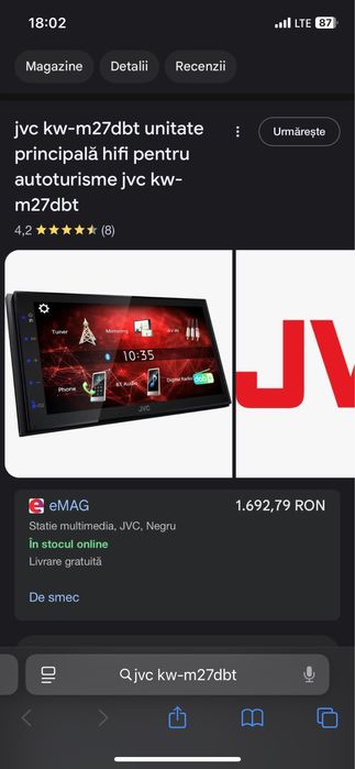Navigație JVC KW-M27DBT