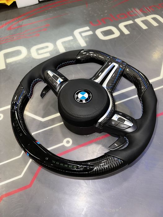 Volan BMW M CARBON / LED / Vibratii / Incalzire / DISTRONIC! SERIA F/E