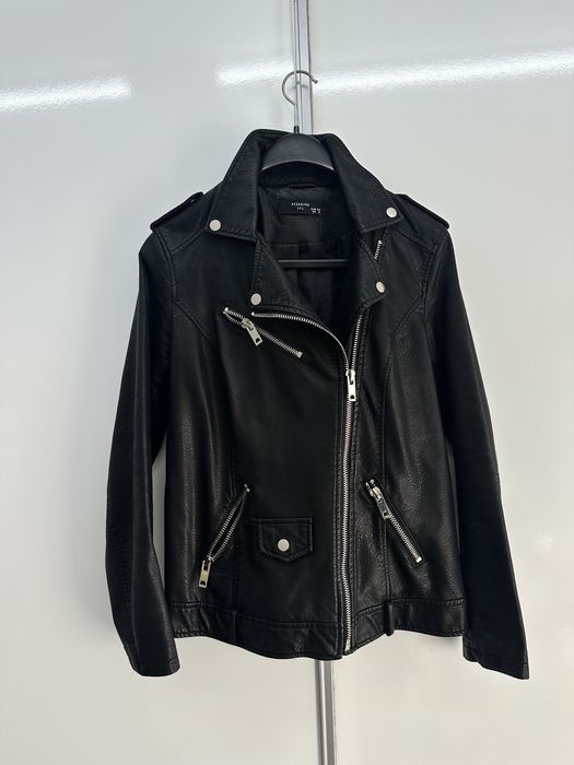 Jacheta piele neagra dama