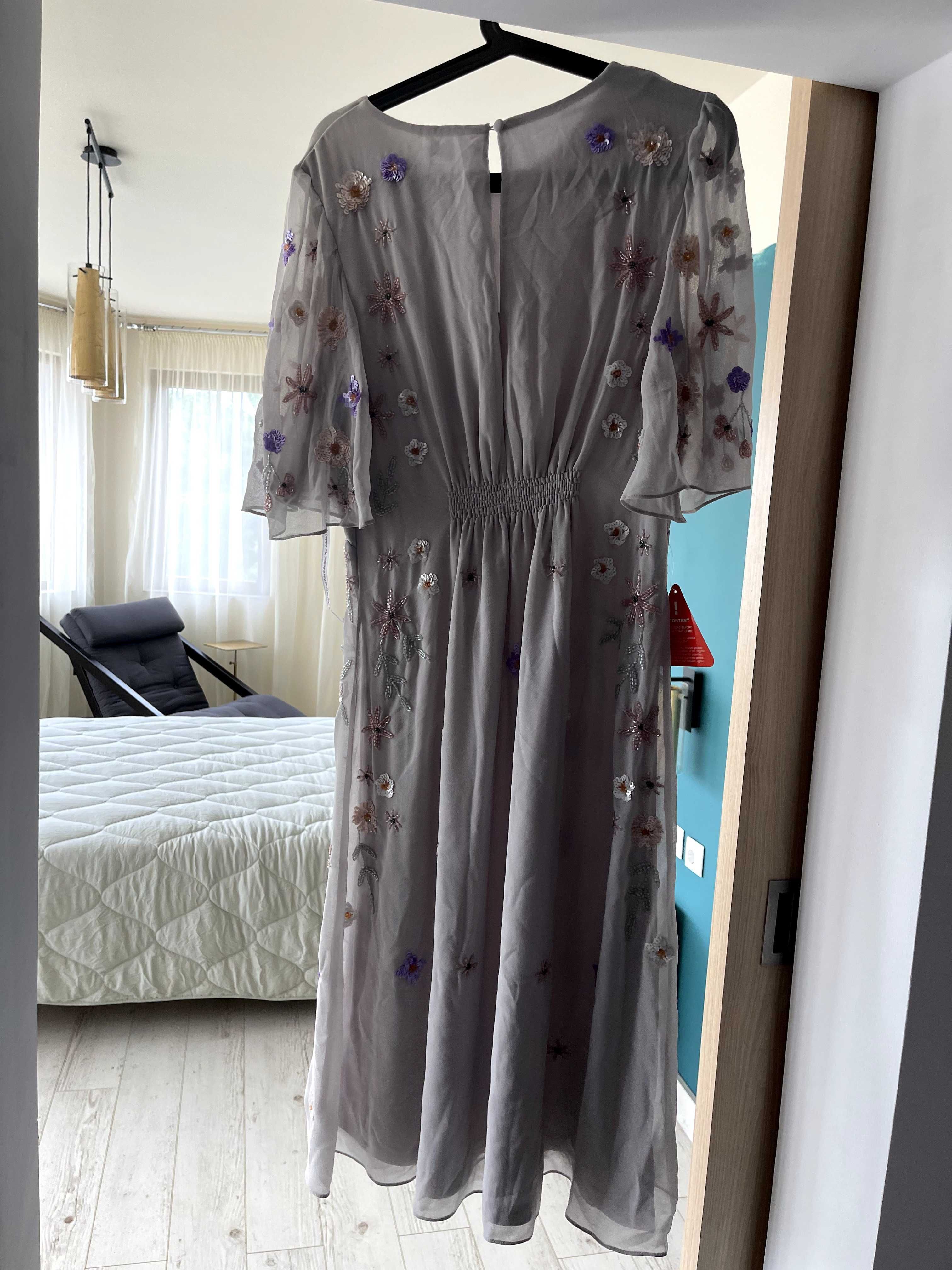 Нова с етикет рокля на Frock and Frill лилава с пайети размер М/Л