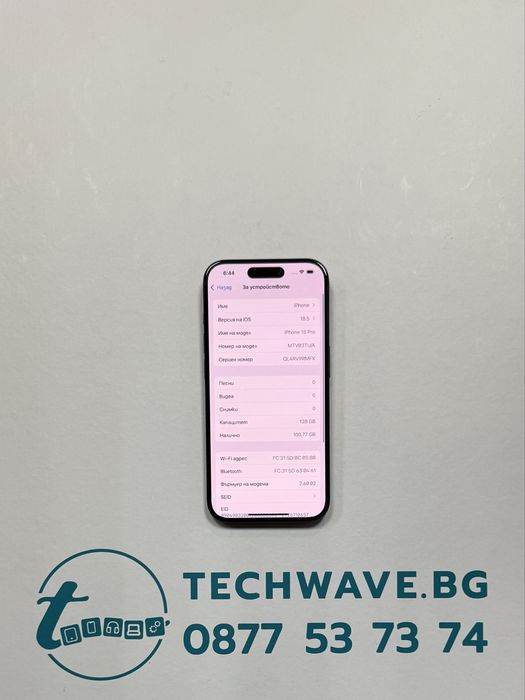 #Apple iPhone 15 Pro 128GB Blue Titanium , втора употреба