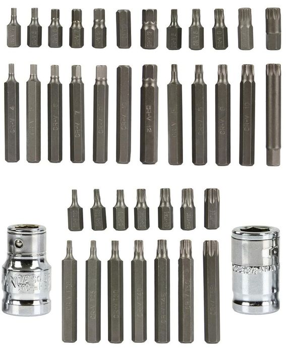 комплект битове 40броя  imbus-torx-spline mar pol m66400