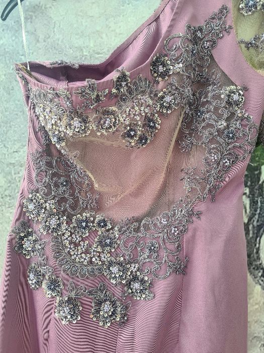 Rochie de ocazie lila cu dantela
