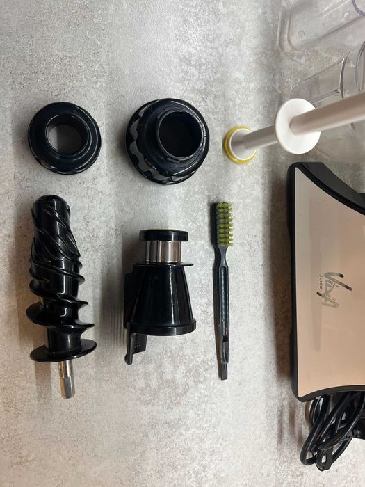 Vidia SJ-002 Cold Press Juicer Storcator Orizontal Presa Slow Alb