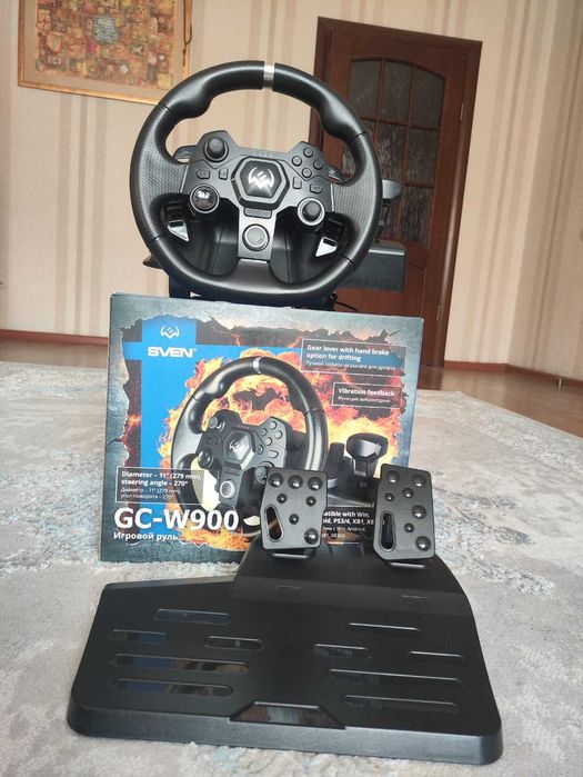 Игровой руль с педалями SVEN GC-W900.