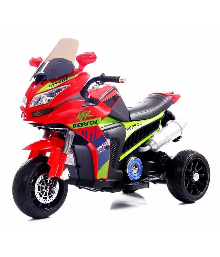 Motocicleta electrica cu lumini Flash Repsol