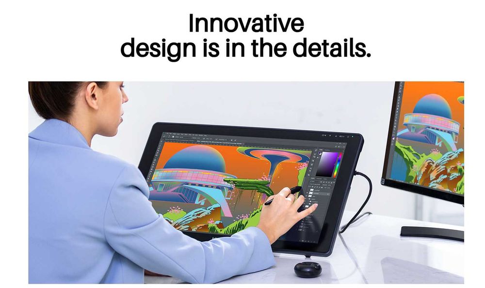 Tableta grafica "22 inch Huion Kamwas Usb tip c stilou fara baterie