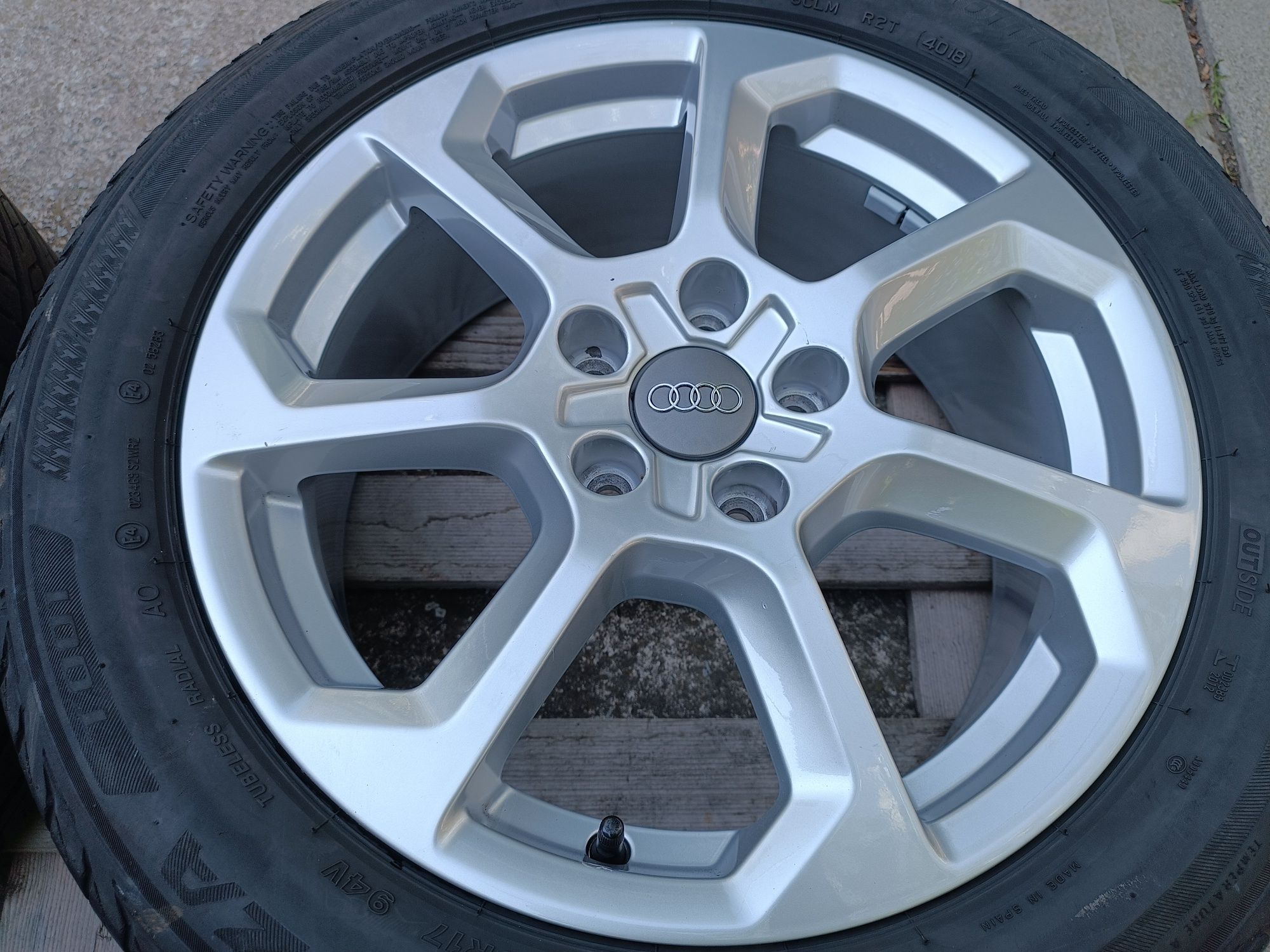 Лети джанти 17ки 5х112 + летни гуми 215/55/17 Bridgestone