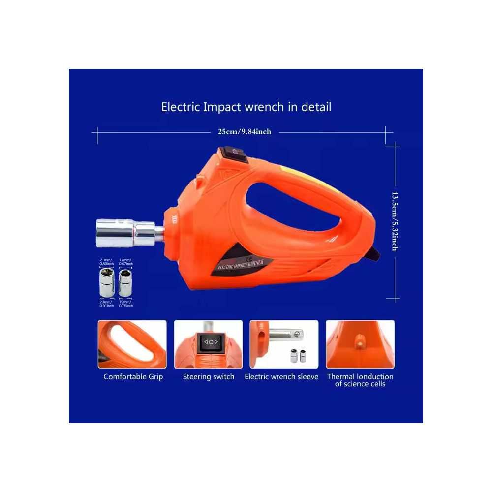 Комплект 3в1 250W Електрически крик до 5Т, гайковерт и компресор 12V