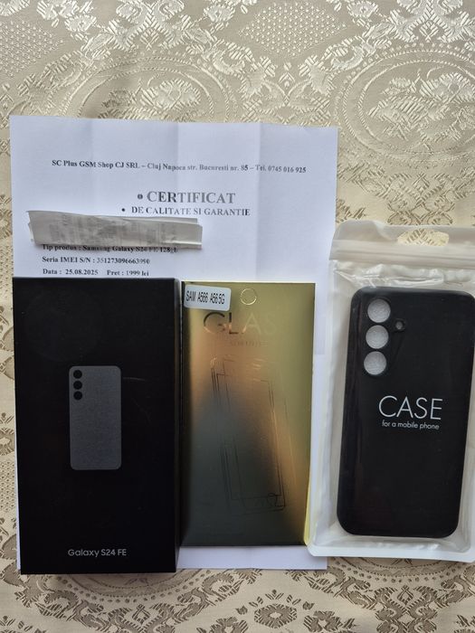 Samsung s24 FE 128 gb,garantie 2 ani