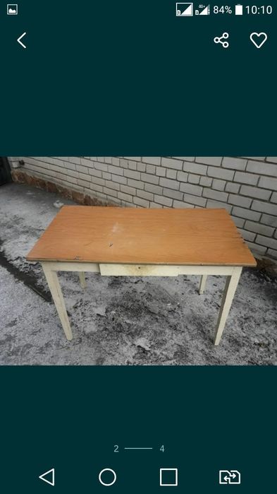 Стол кухонный 110 см * 60 см , высота 75 см