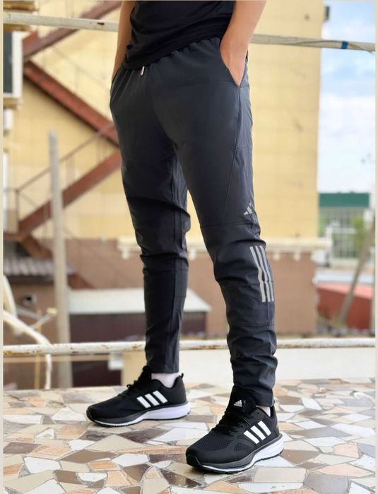 Мужские спортивные штаны, Adidas трико серые (1052)