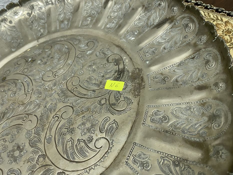 Стара арабска фруктиера с посребряване