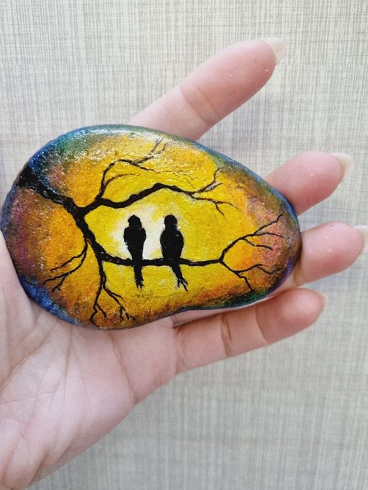 Камъче ръчна изработка,рисувано