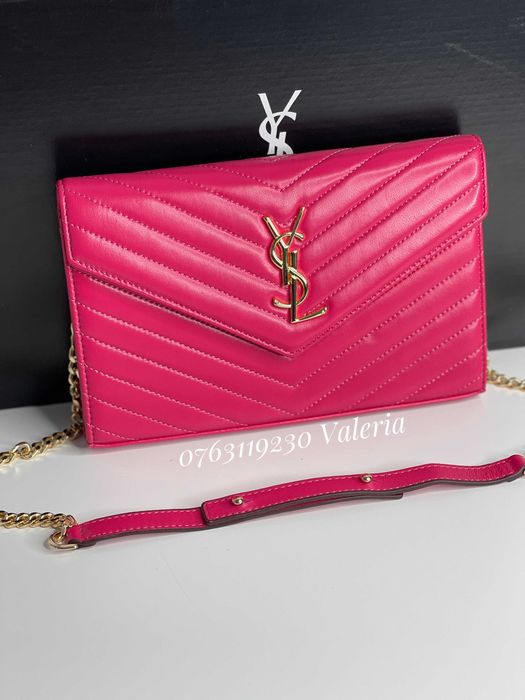 Poseta Plic Yv6es Sai8nt Laure9nt - Monogram Chain Wallet Fuchsia