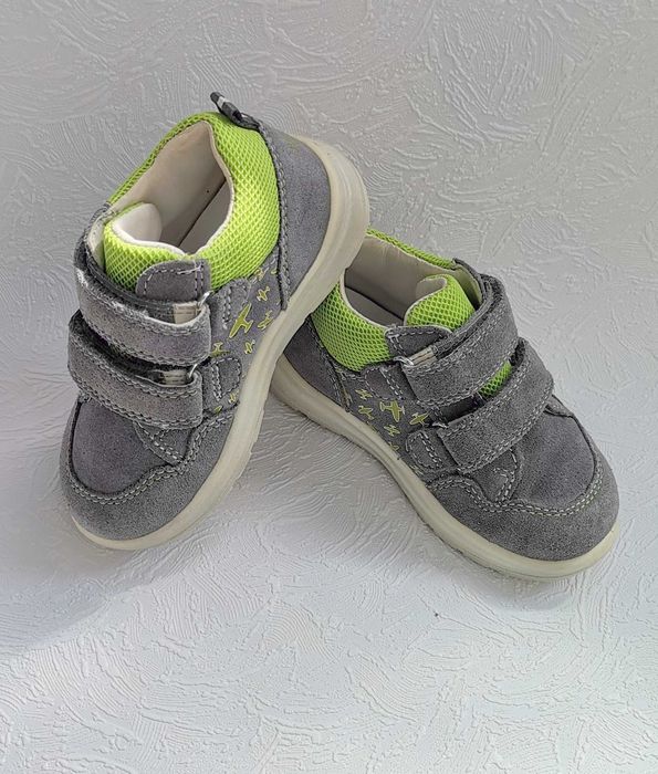 Pantofi ghete băieți Superfit măr 22 int.13.5cm piele  gri ca NOI