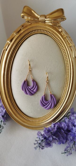 Cercei handmade din lut polimeric