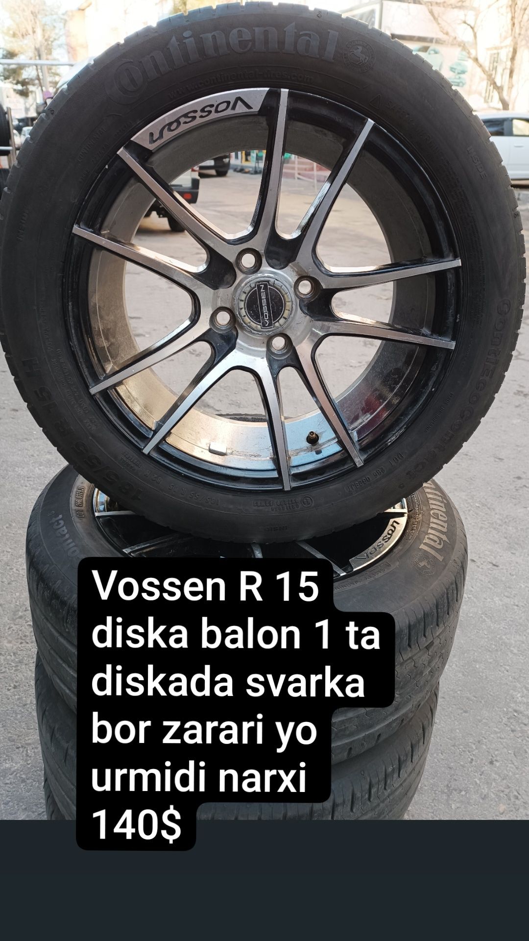 Vossen R 15 diska balon xolati ortacha 1 diskada svarkasi bor zarari y