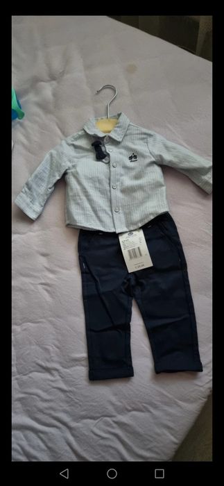 Camasa + pantaloni bebeluși